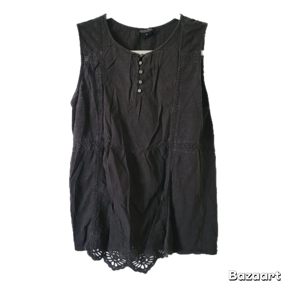Lucky Brand Black Crewneck Top